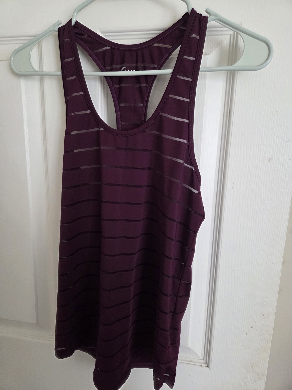ZYIA Plum Striped Racerback Tank